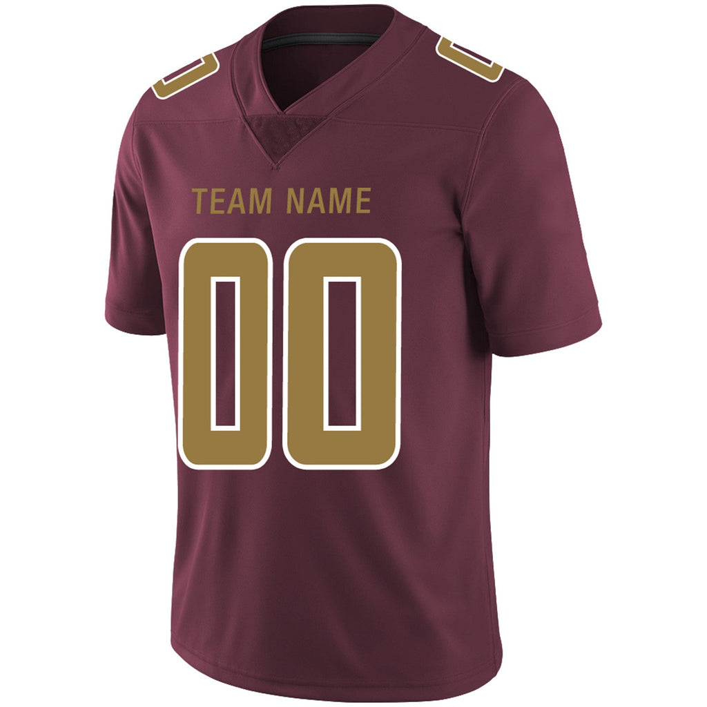 Custom Burgundy Football Shirt Top