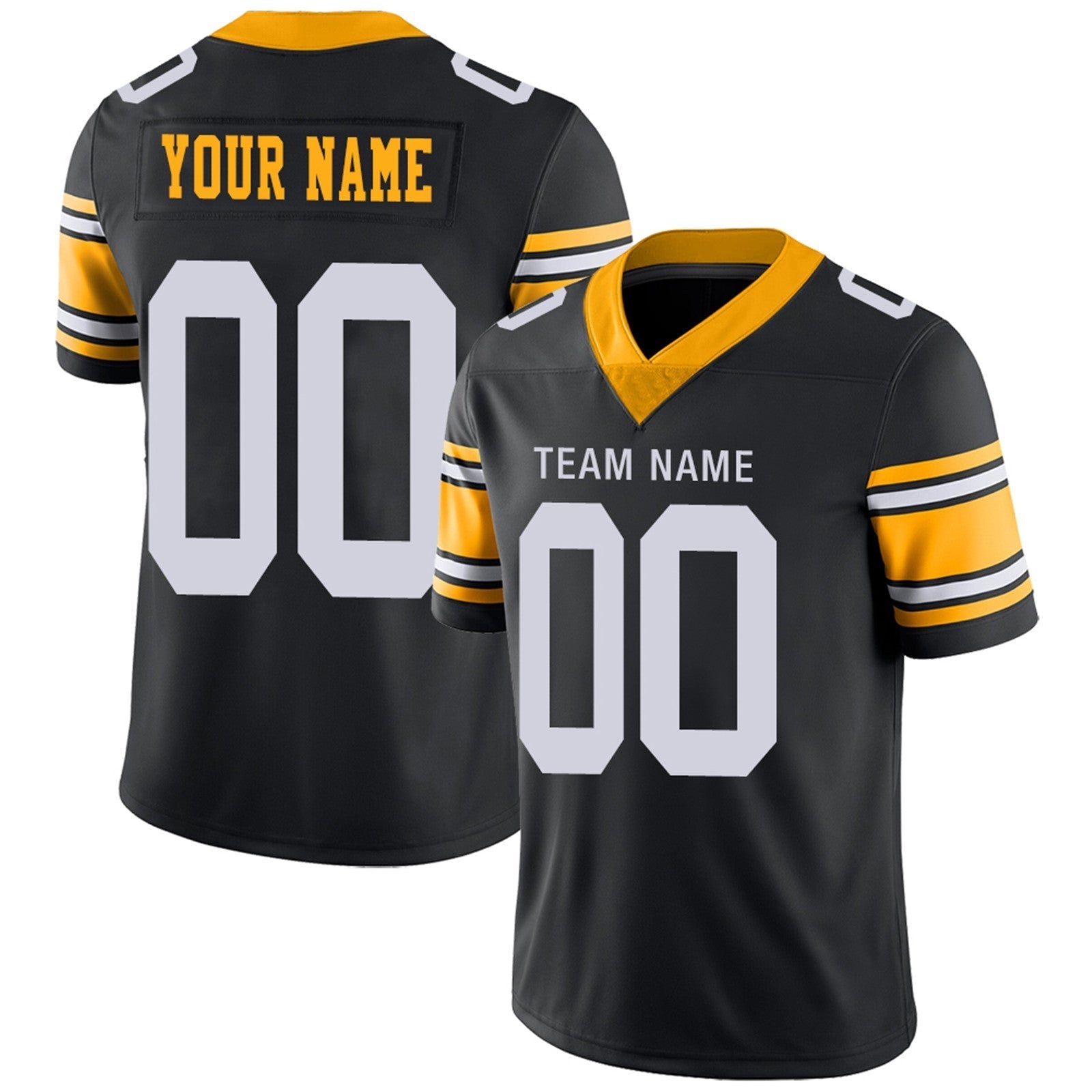 Custom Black PIT Football Shirt Top