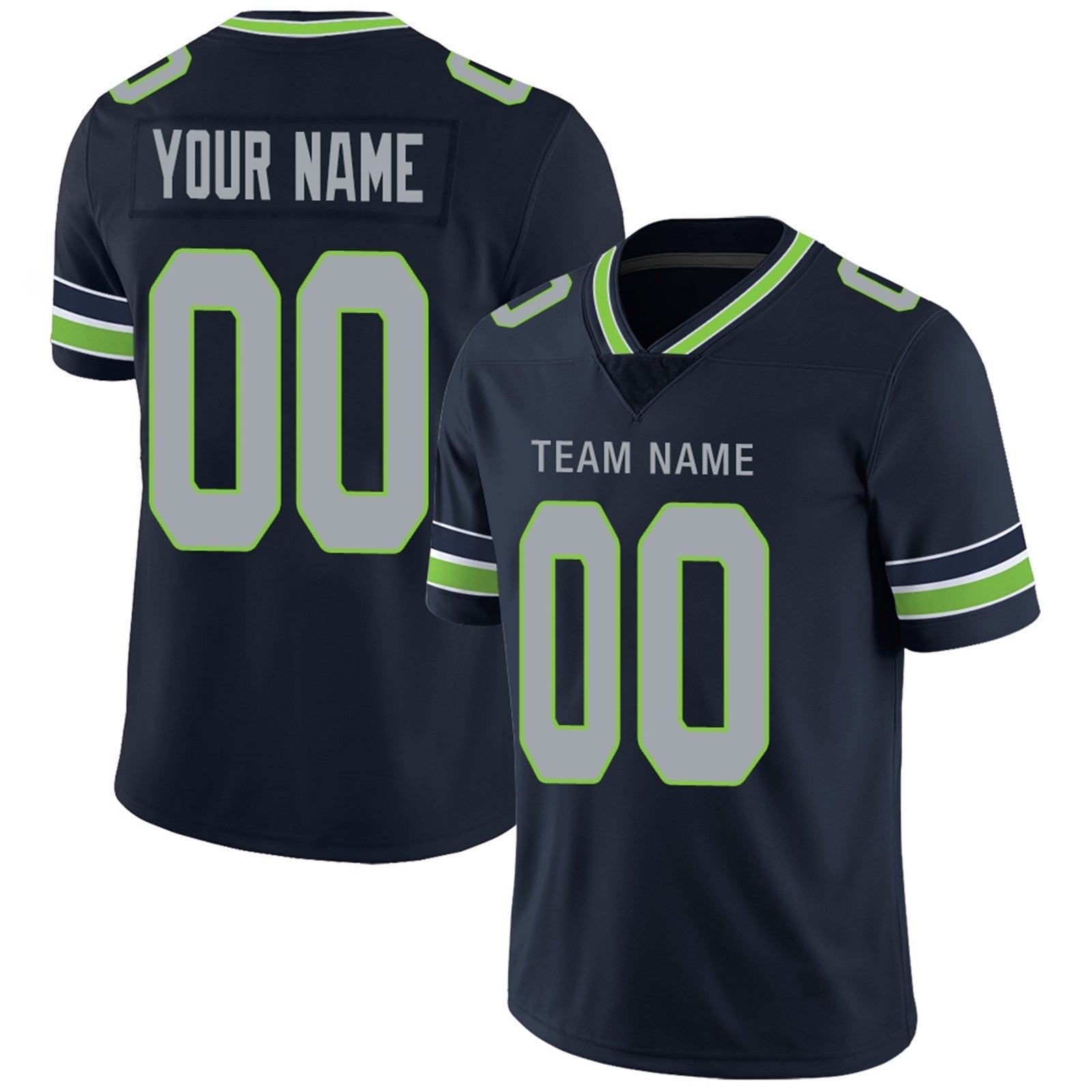 Custom Navy SEA Football Shirt Top
