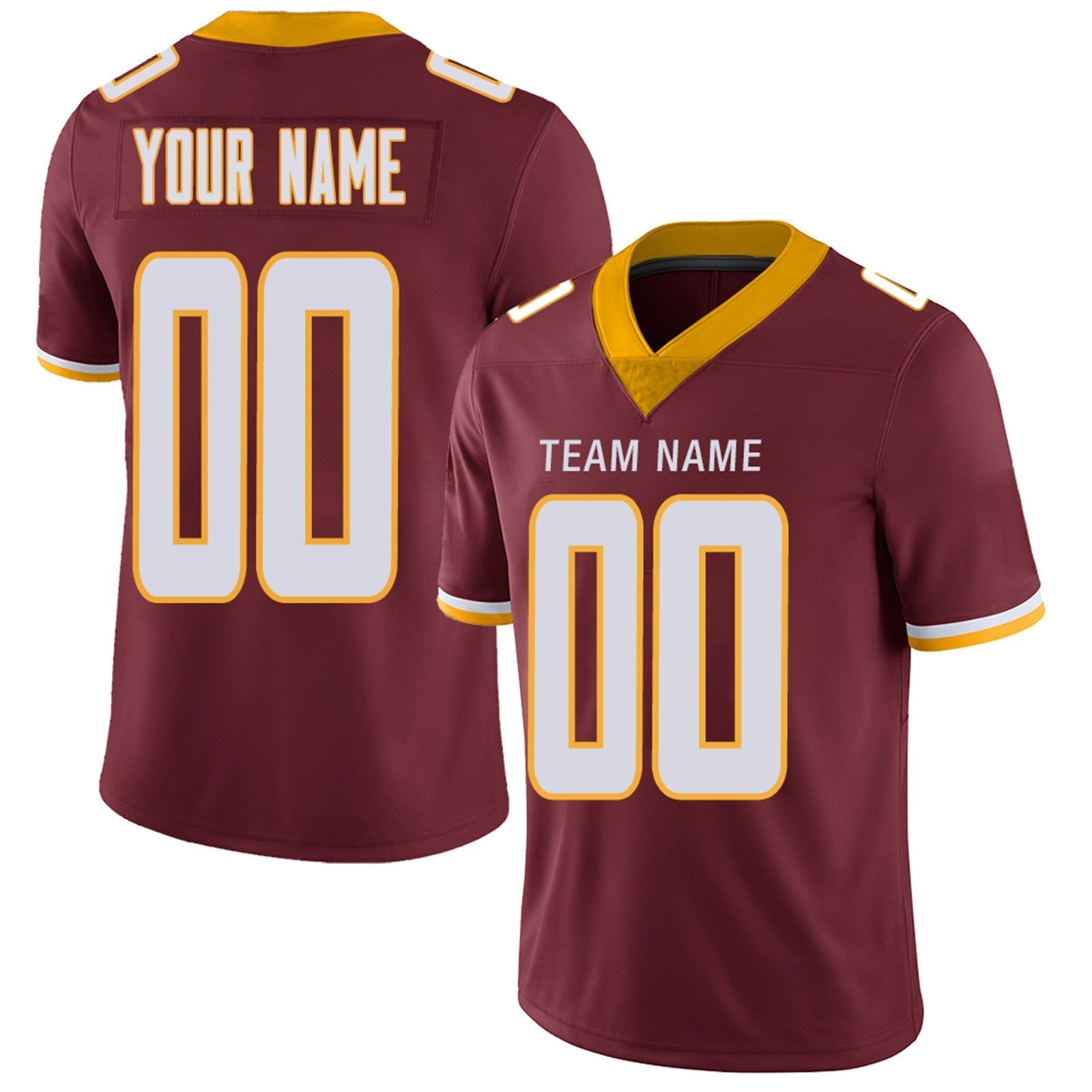 Custom Burgundy Football Shirt Top