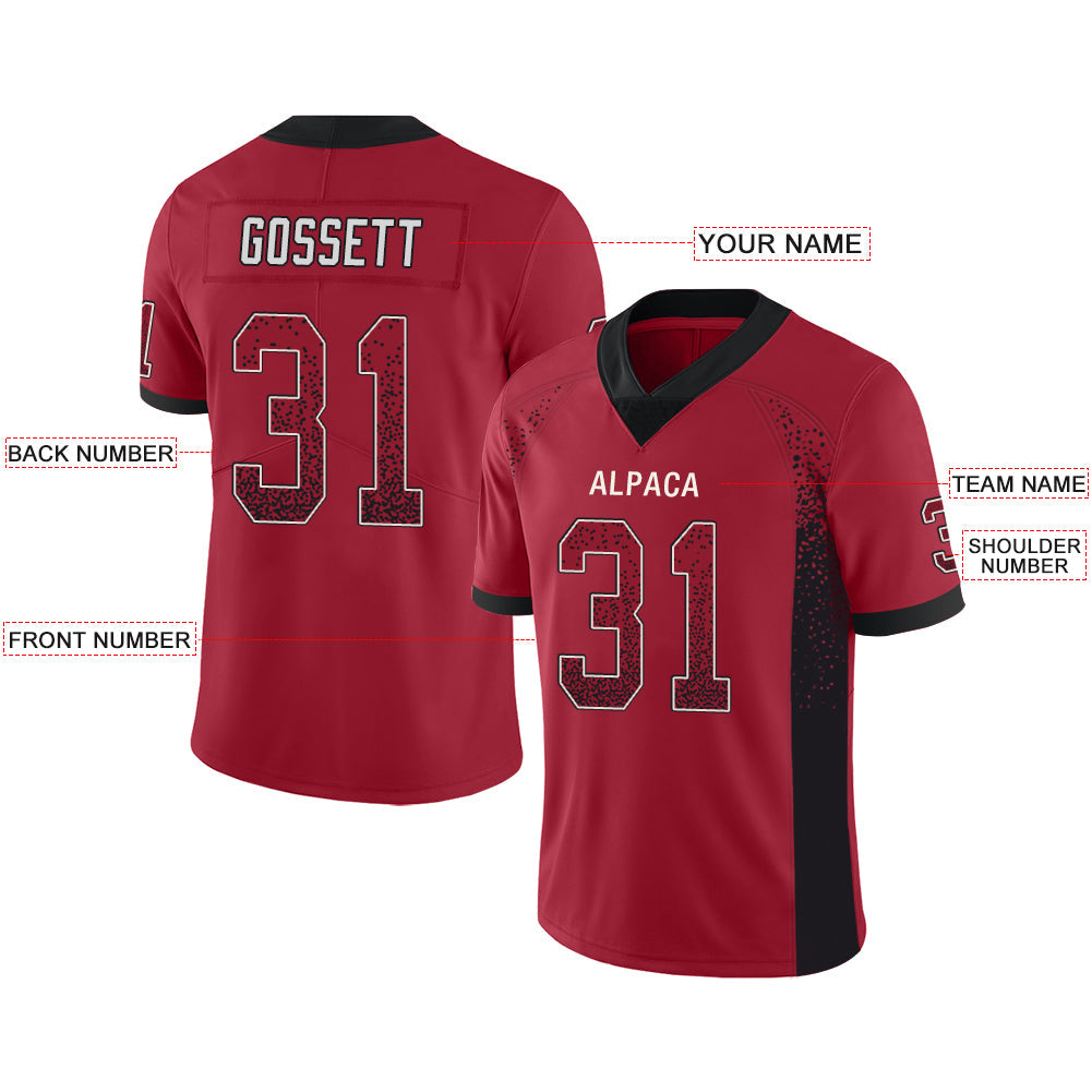 Custom Red Football Shirt Top