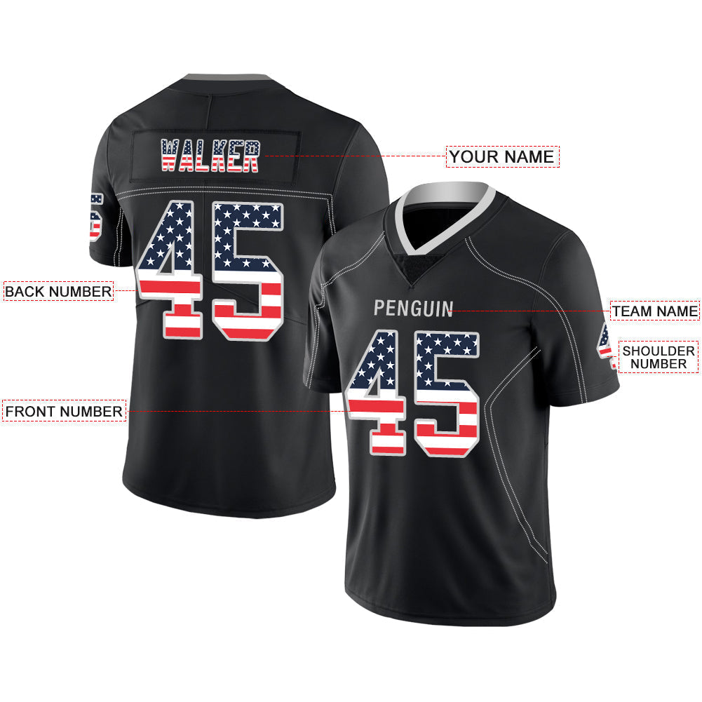 Custom Black LV Football Shirt Top