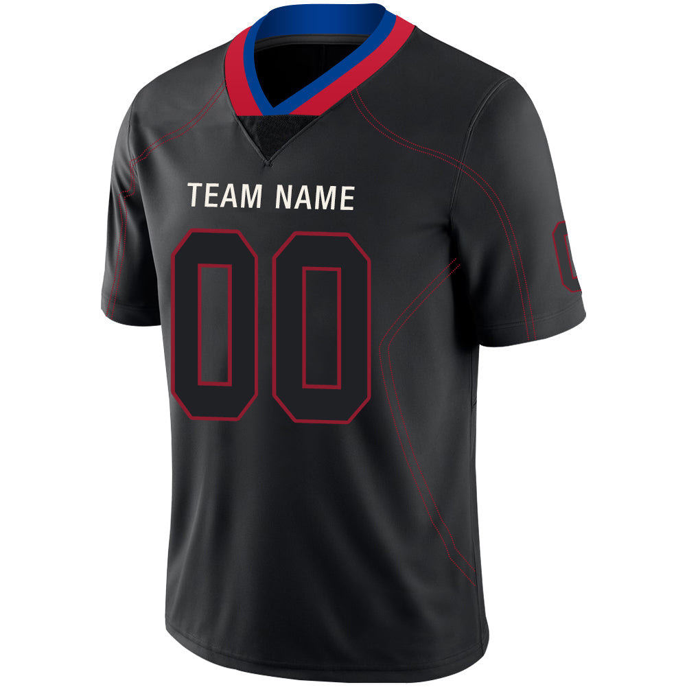 Custom Black NYJ Football Shirt Top