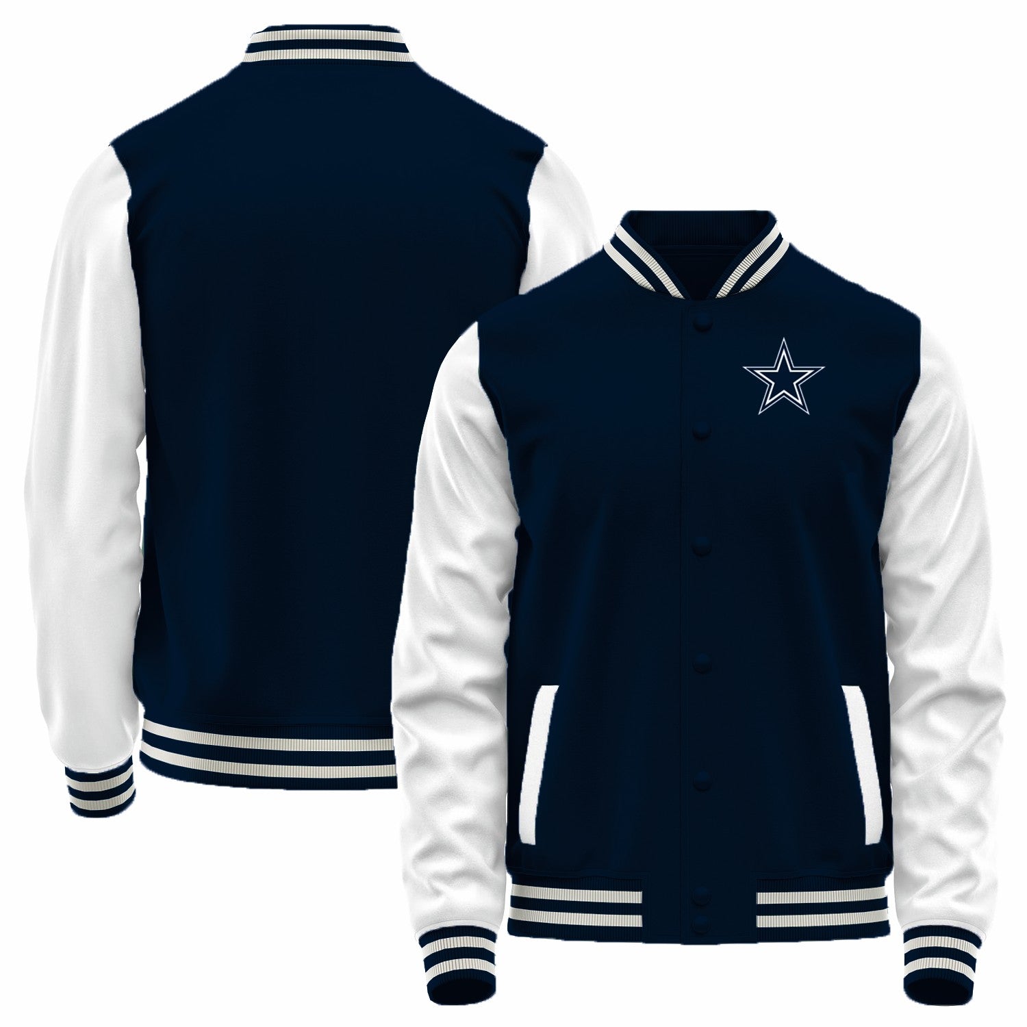 Custom White DAL Football Shirt Top