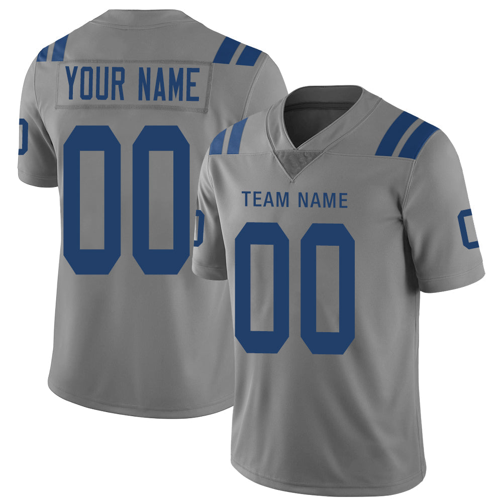 Custom Grey IND Football Shirt Top