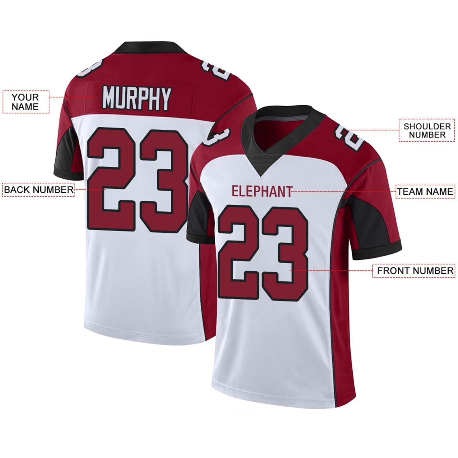 Custom Red Football Shirt Top
