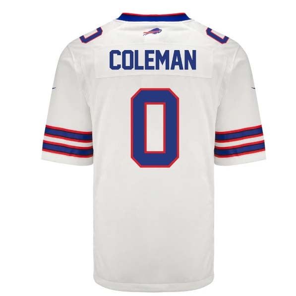 Custom #0 White BUF Football Shirt Top