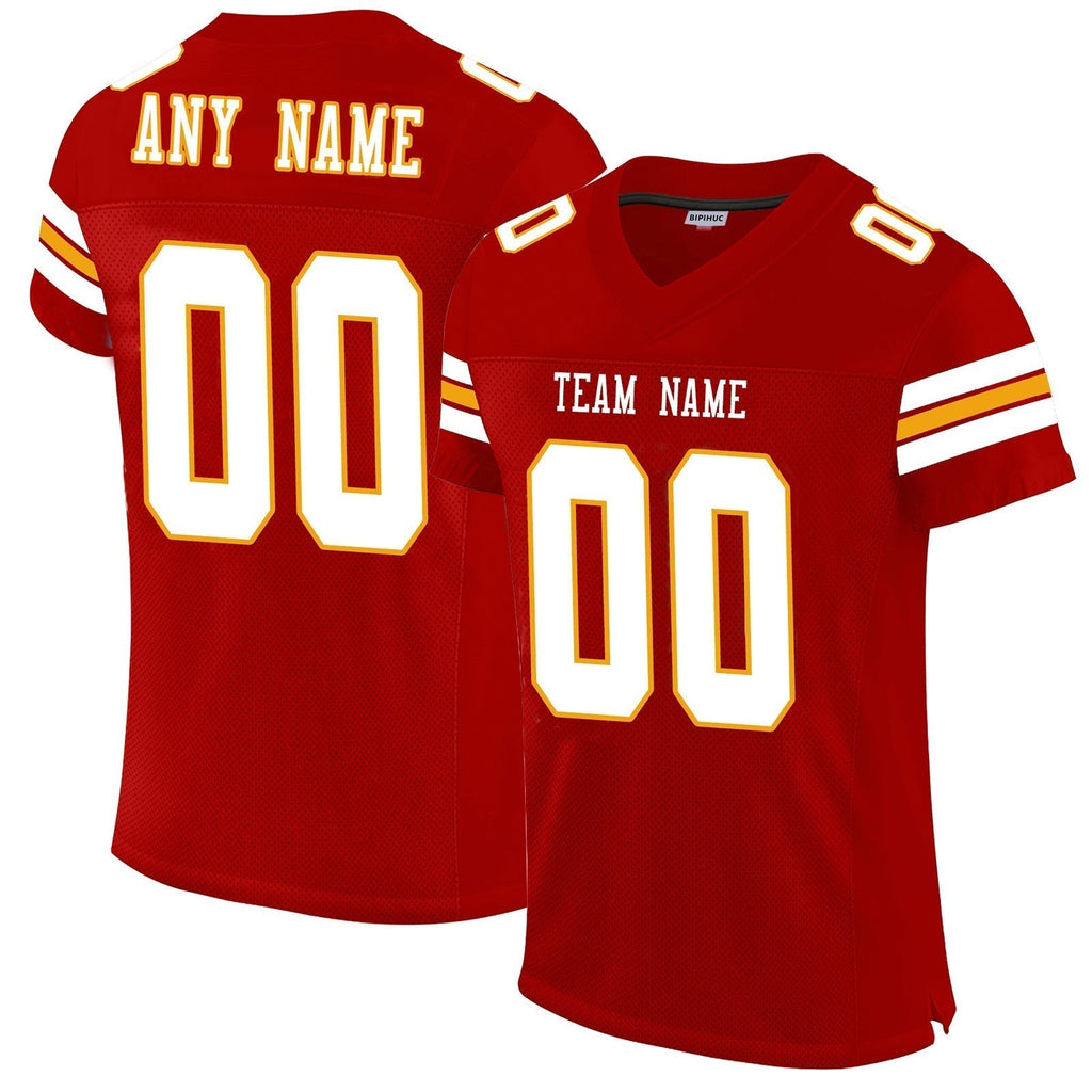 Custom Red KC Football Shirt Top
