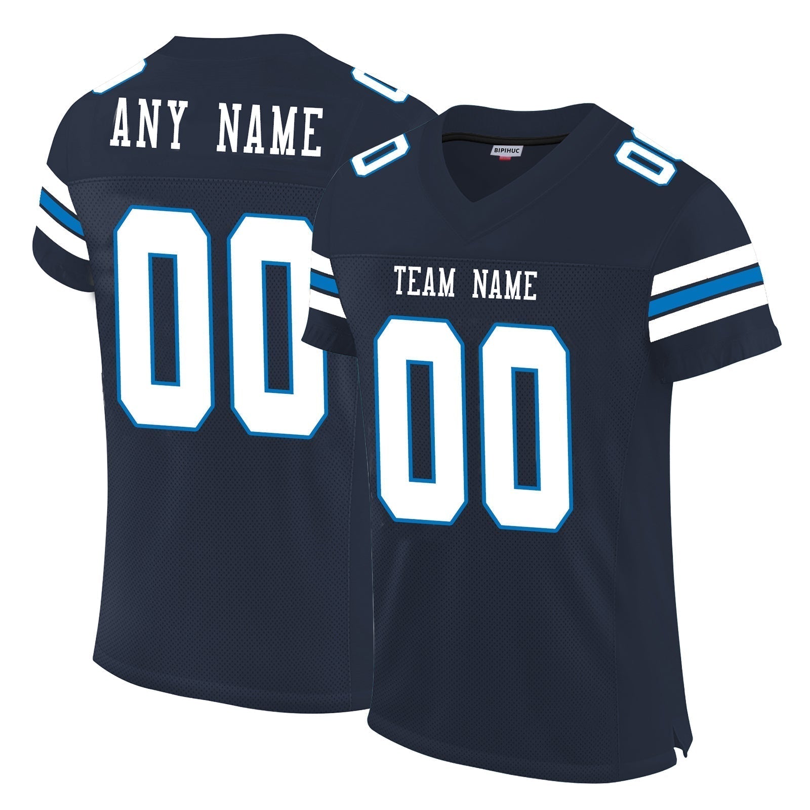 Custom Navy TEN Football Shirt Top