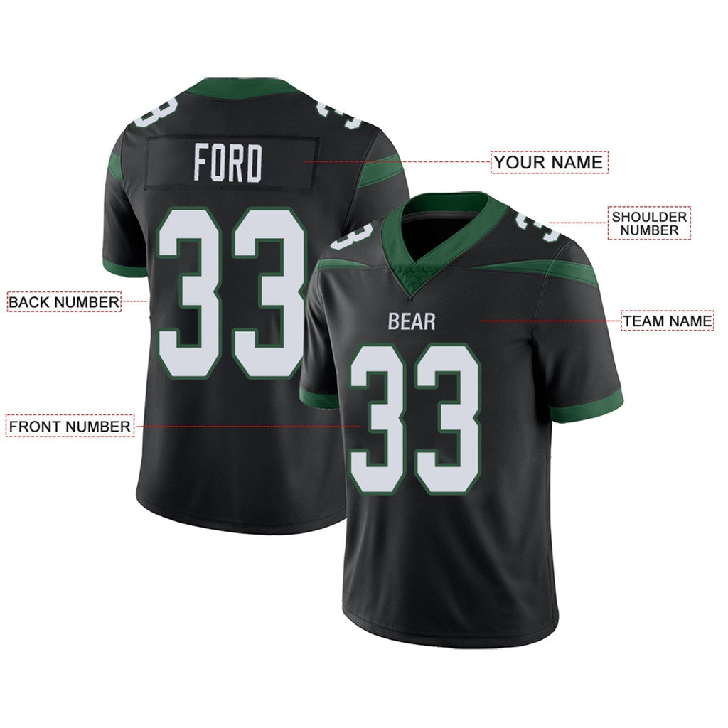 Custom Green NYJ Football Shirt Top