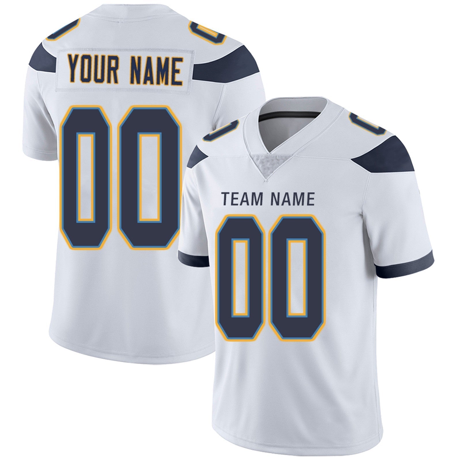 Custom Navy LAC Football Shirt Top