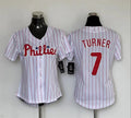 Custom #7 White PHI Baseball Shirt Top
