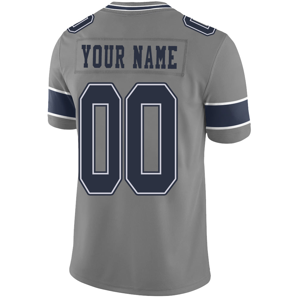 Custom Grey DAL Football Shirt Top