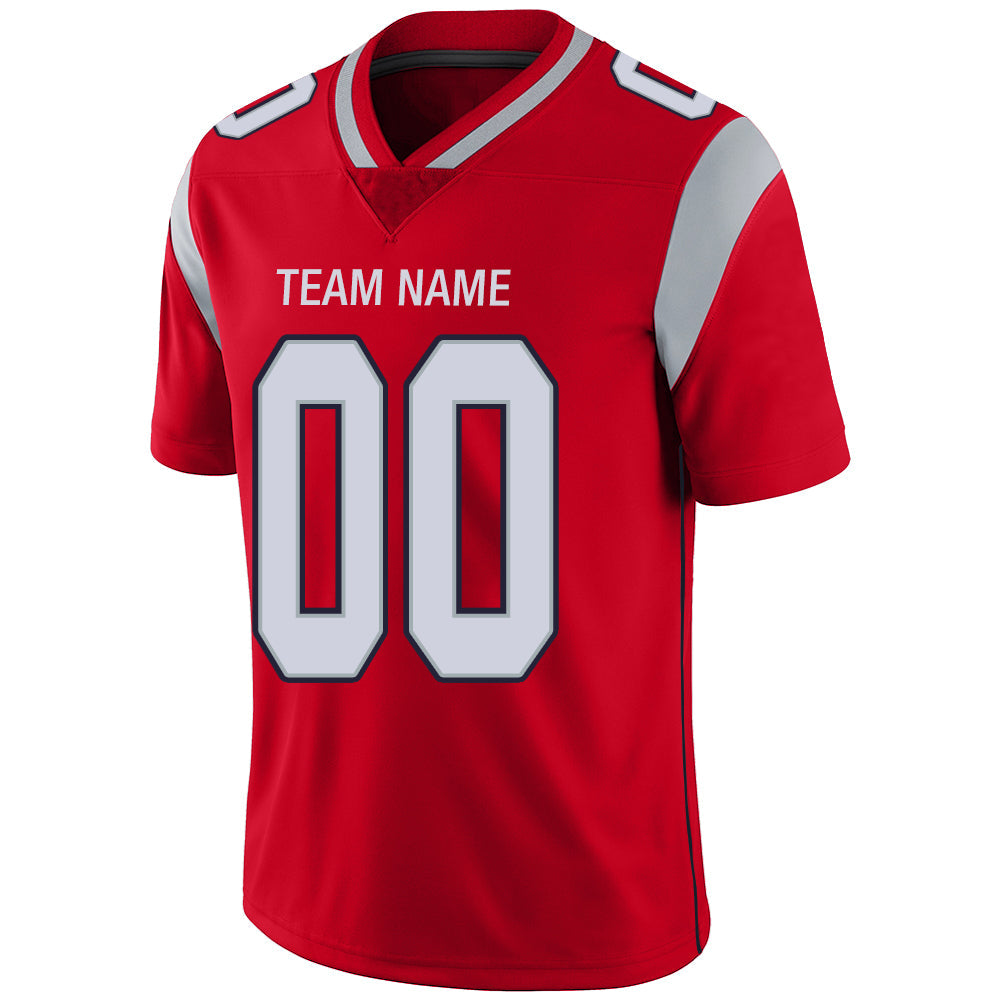 Custom Red NE Football Shirt Top