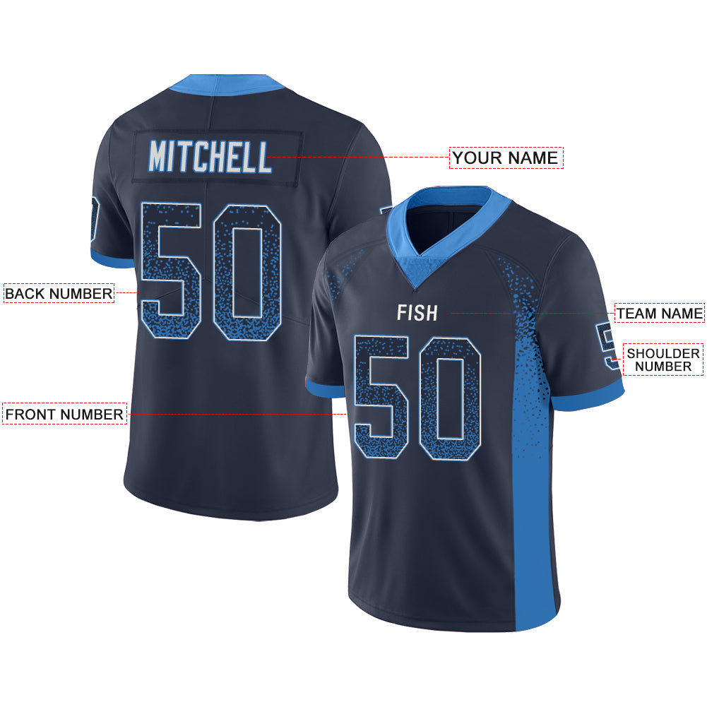 Custom Navy LAC Football Shirt Top