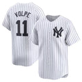 Custom #11 White NYY Baseball Shirt Top
