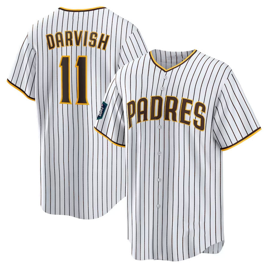 Custom #11 White 2024 SD Baseball Shirt Top