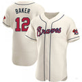 Custom #12 Cream ATL Baseball Shirt Top