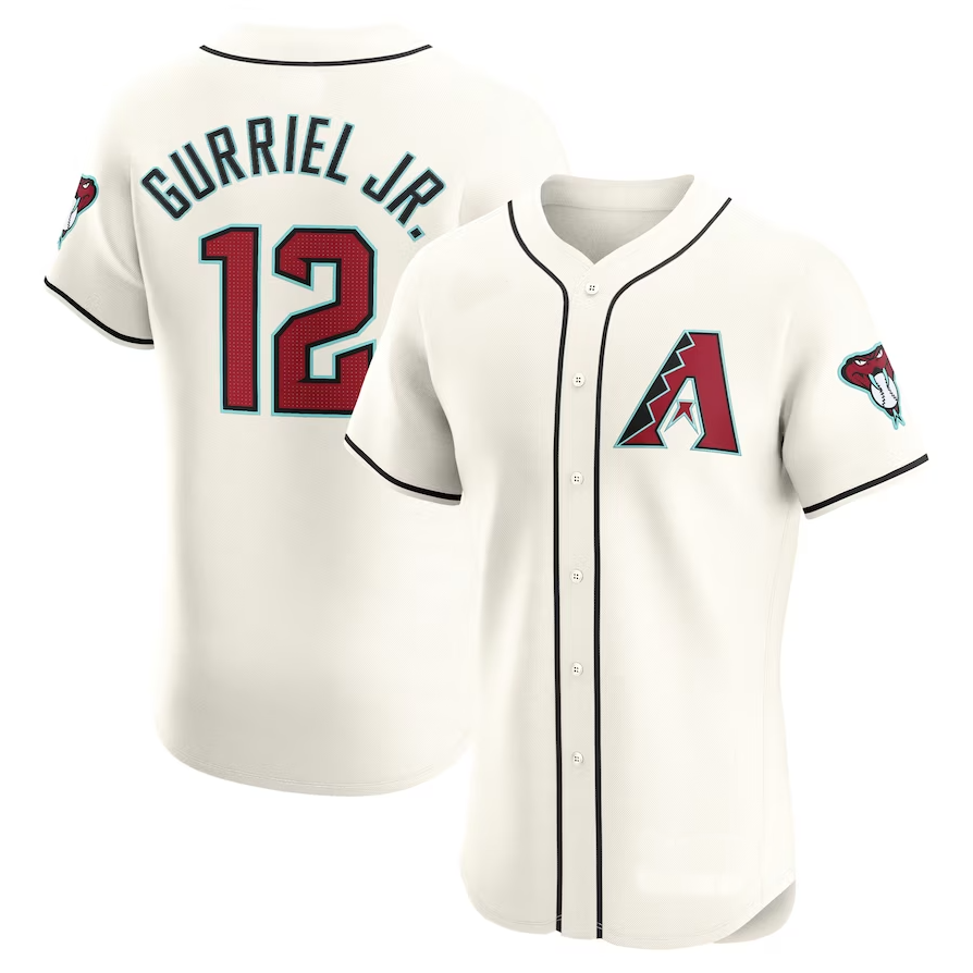 Custom #12 White ARI Baseball Shirt Top
