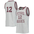 Custom #12 Gray Retro College Shirt Top