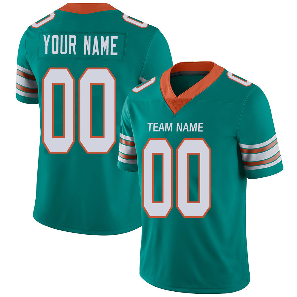 Custom Aqua MIA Football Shirt Top