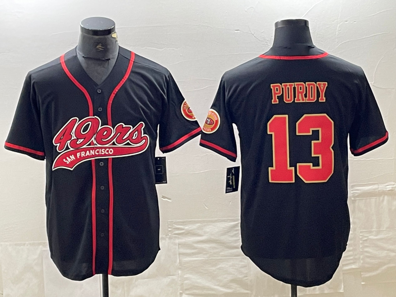 Custom #13 Black Baseball Shirt Top