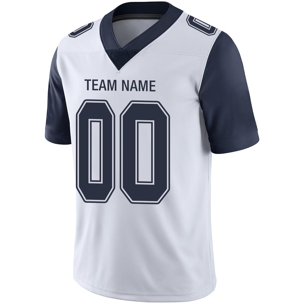 Custom White DAL Football Shirt Top