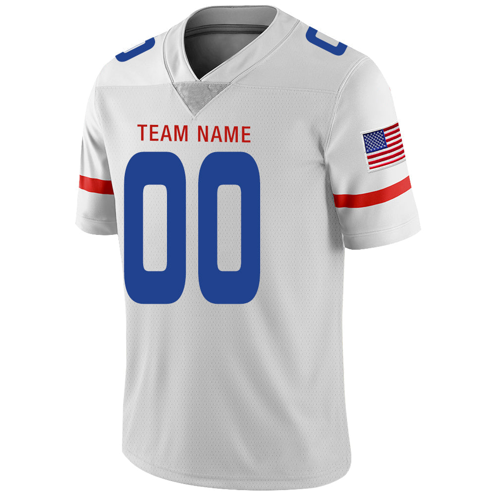 Custom White HOU Football Shirt Top