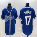 Custom #17 Blue LAD Baseball Shirt Top