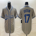 Custom #17 Gray LAD Baseball Shirt Top