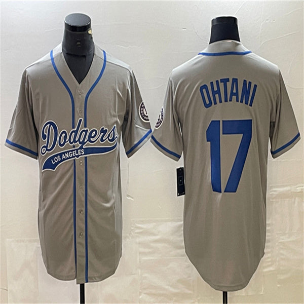 Custom #17 Gray LAD Baseball Shirt Top
