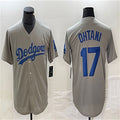 Custom #17 Gray LAD Baseball Shirt Top