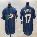 Custom #17 Navy LAD Baseball Shirt Top