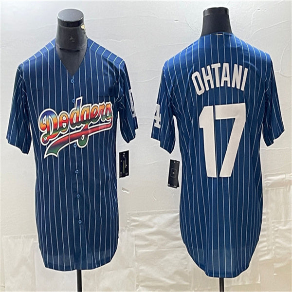 Custom #17 Navy LAD Baseball Shirt Top