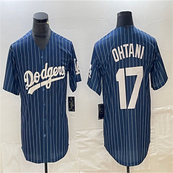 Custom #17 Navy LAD Baseball Shirt Top