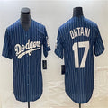 Custom #17 Navy LAD Baseball Shirt Top