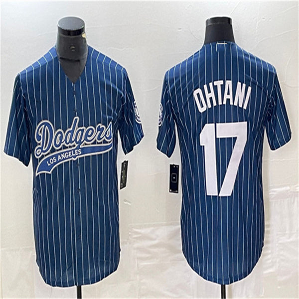 Custom #17 Navy LAD Baseball Shirt Top