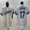 Custom #17 White LAD Baseball Shirt Top