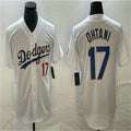 Custom #17 White LAD Baseball Shirt Top