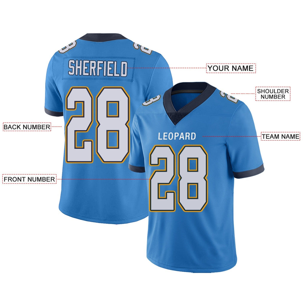Custom Navy LAC Football Shirt Top