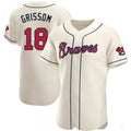 Custom #18 Cream ATL Baseball Shirt Top