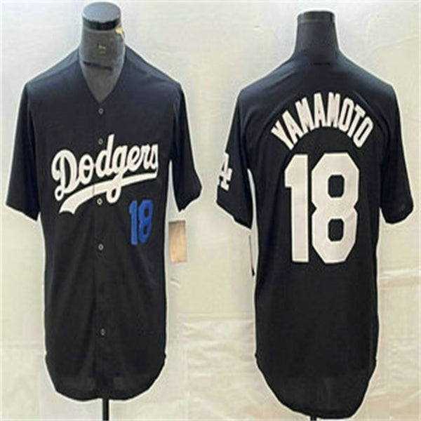 Custom #18 Black LAD Baseball Shirt Top