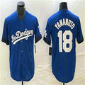 Custom #18 Blue LAD Baseball Shirt Top
