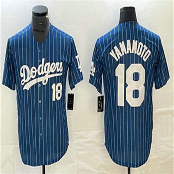 Custom #18 Blue LAD Baseball Shirt Top