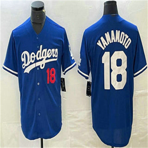 Custom #18 Blue LAD Baseball Shirt Top