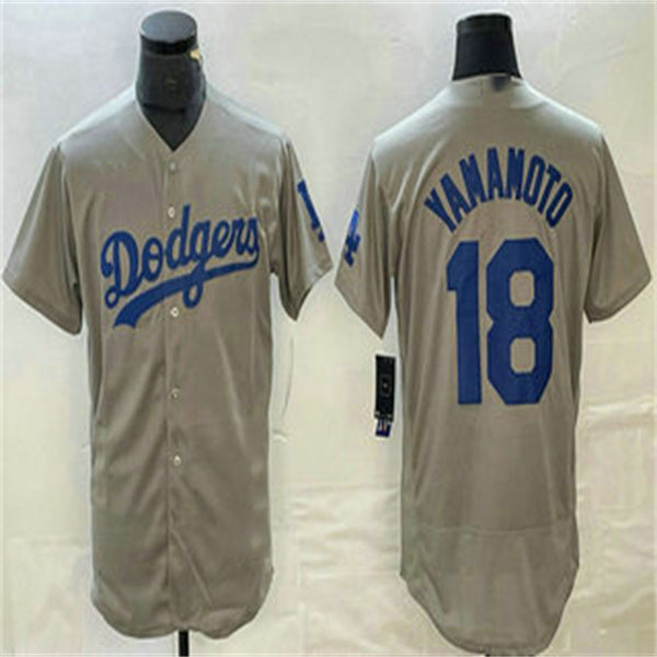 Custom #18 Grey LAD Baseball Shirt Top