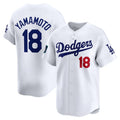 Custom #18 White 2024 LAD Baseball Shirt Top