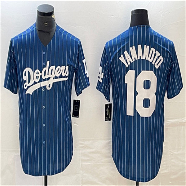 Custom #18 Navy LAD Baseball Shirt Top