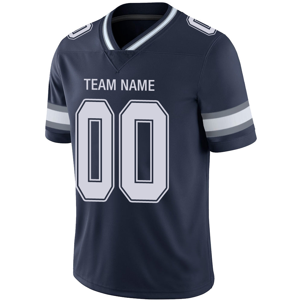 Custom Navy DAL Football Shirt Top