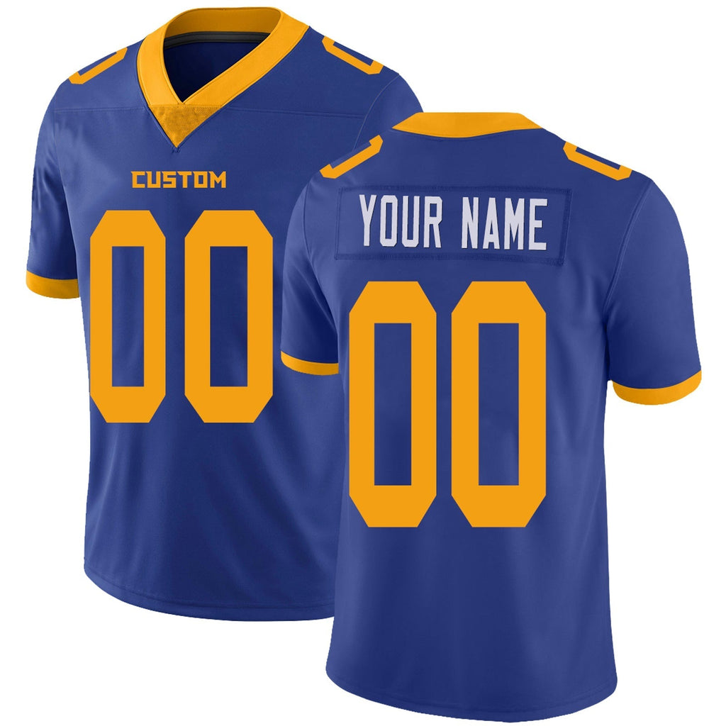 Custom Navy LAR Football Shirt Top